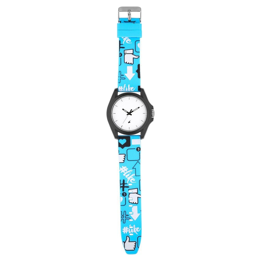Fastrack Trendies Quartz Analog Pink Dial Silicone Strap Watch for Girls