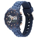 Fastrack Street line Quartz Analog Digital Blue Dial Silicone Strap Watch for Girls