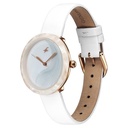 Fastrack Younique Quartz Analog Mother Of Pearl Dial LeatherStrap Watch For Girls