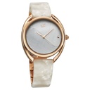 Fastrack Younique Quartz Analog Mother Of Pearl Dial Acetate And Metal Strap Watch For Girls