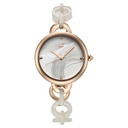 Fastrack Younique Quartz Analog Mother Of Pearl Dial Acetate And Metal Strap Watch For Girls