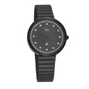 Fastrack Vyb Mirage Quartz Analog Black Dial Stainless Steel Strap Watch for Girls