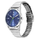 Fastrack Vyb Horizon Quartz Analog Blue Dial Silver Metal Strap Watch For Guys