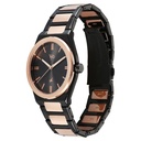Fastrack Vyb Nimbus Quartz Analog Black Dial Two Toned Color Metal Strap Watch For Guys