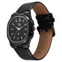 Fastrack Vyb Drift Quartz Analog Black Dial Black Color Leather Strap Watch For Guys