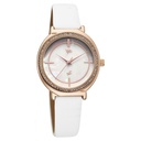 Fastrack Vyb Spotlight Quartz Analog Mother of Pearl Dial White Leather Strap Watch For Girls
