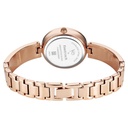 Fastrack Vyb Starlet Quartz Analog Pink Dial Rose Gold Color Metal Strap Watch For Girls
