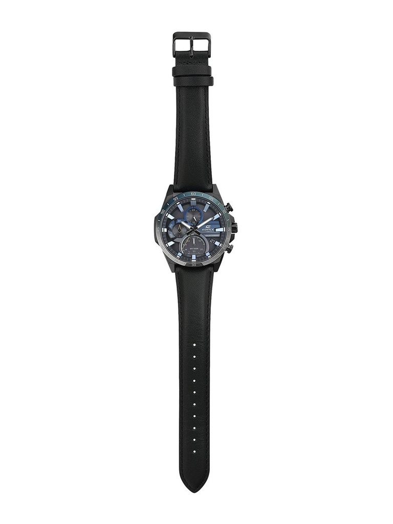 CASIO Men Dial & Leather Cuff Straps Analogue Chronograph Solar Powered Watch ED623