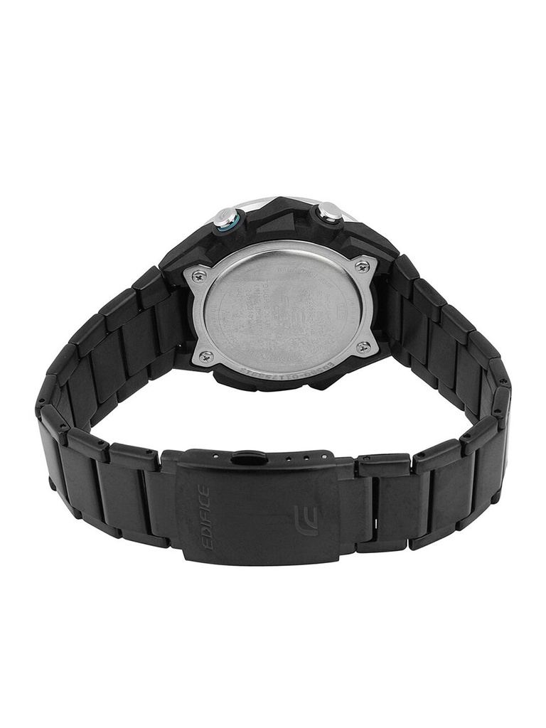 CASIO Men EDifice ECB-2200DD-1ADF Black Ana-Digi Dial Black Stainless Steel Band ED590