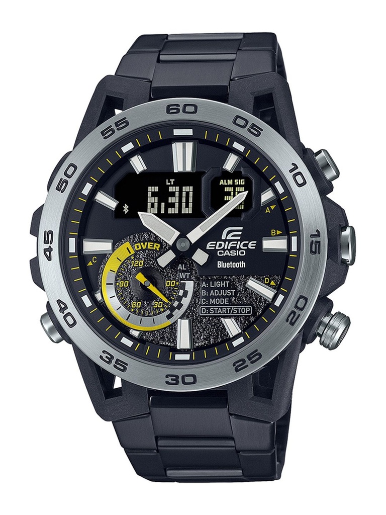 CASIO Men EDifice ECB-40DC-1ADF Black Ana-Digi Dial Black Stainless Steel Band ED576
