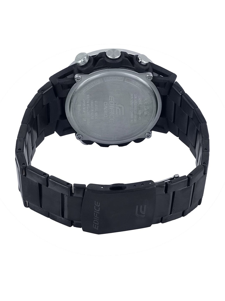 CASIO Men EDifice ECB-40DC-1ADF Black Ana-Digi Dial Black Stainless Steel Band ED576