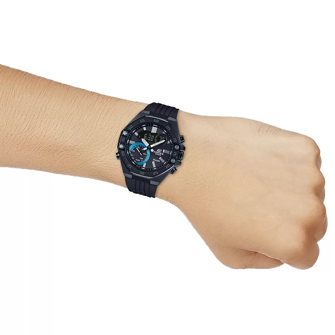 CASIO Men Black Bluetooth Analogue Watch ED496 ECB-10PB-1ADF
