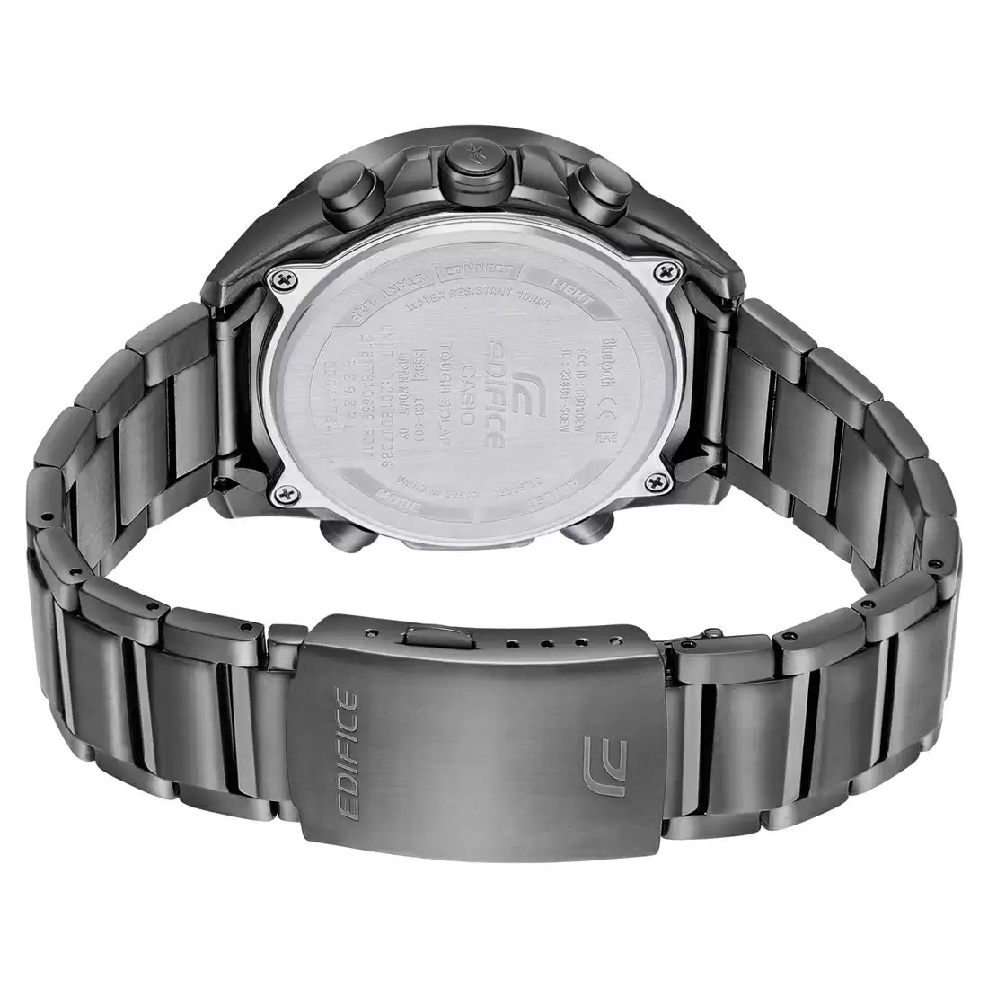 CASIO Men EDifice ECB-900MDC-1ADR Gray Ana-Digi Dial Gray Stainless Steel Band ED527
