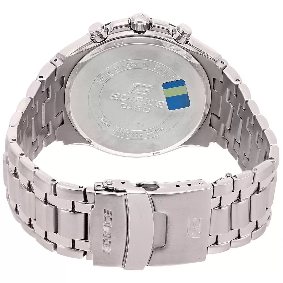 CASIO Men EDifice EF-539D-1AVUDF Black Analog Dial Silver Stainless Steel Band ED369