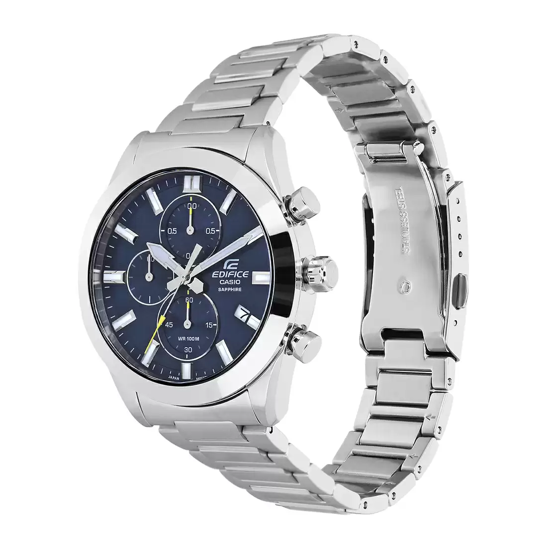CASIO Men EDifice EFB-710D-2AVUDF Blue Analog Dial Silver Stainless Steel Band ED581