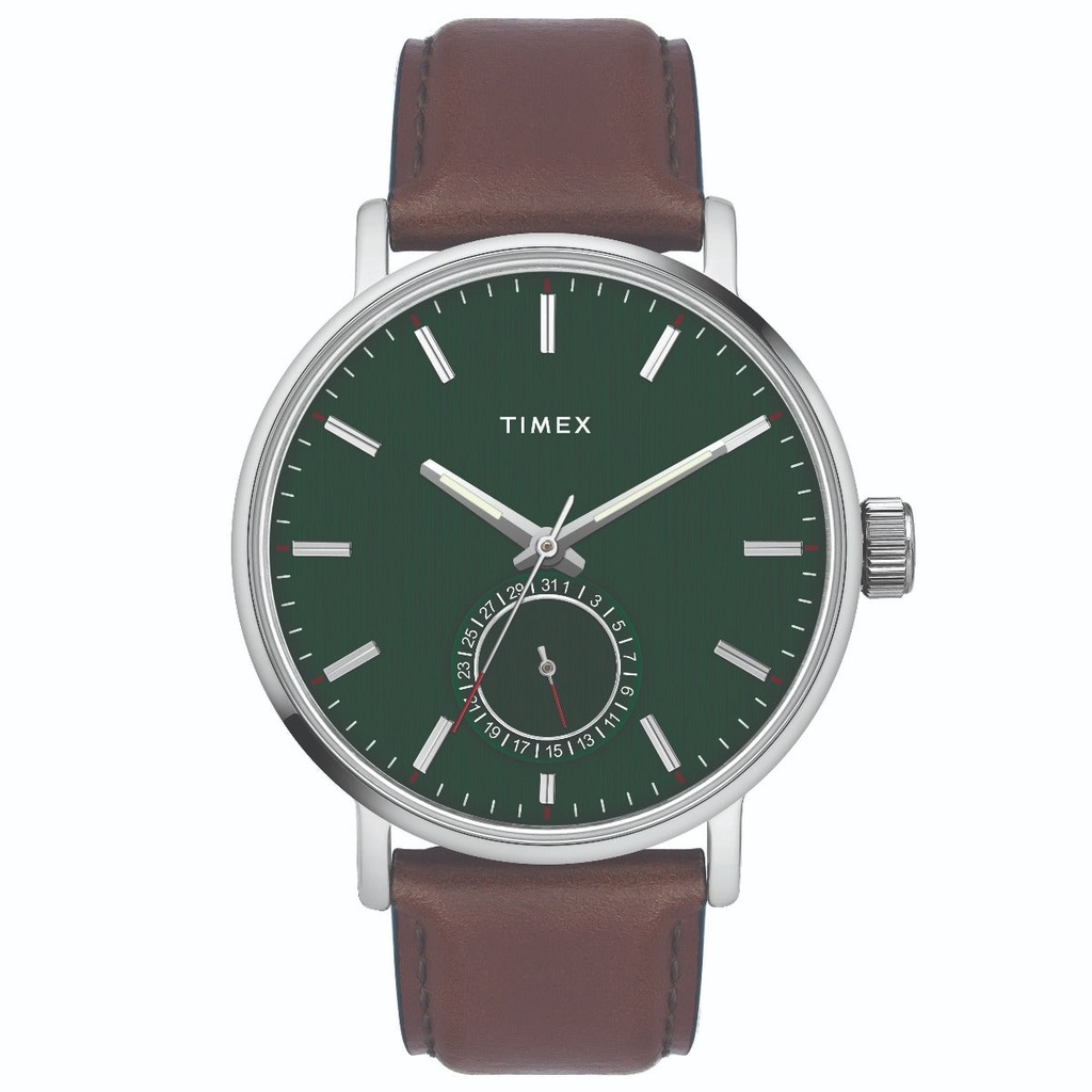 Timex Fashion Men's Green Dial Round Case Date Function Watch -TWEG20001