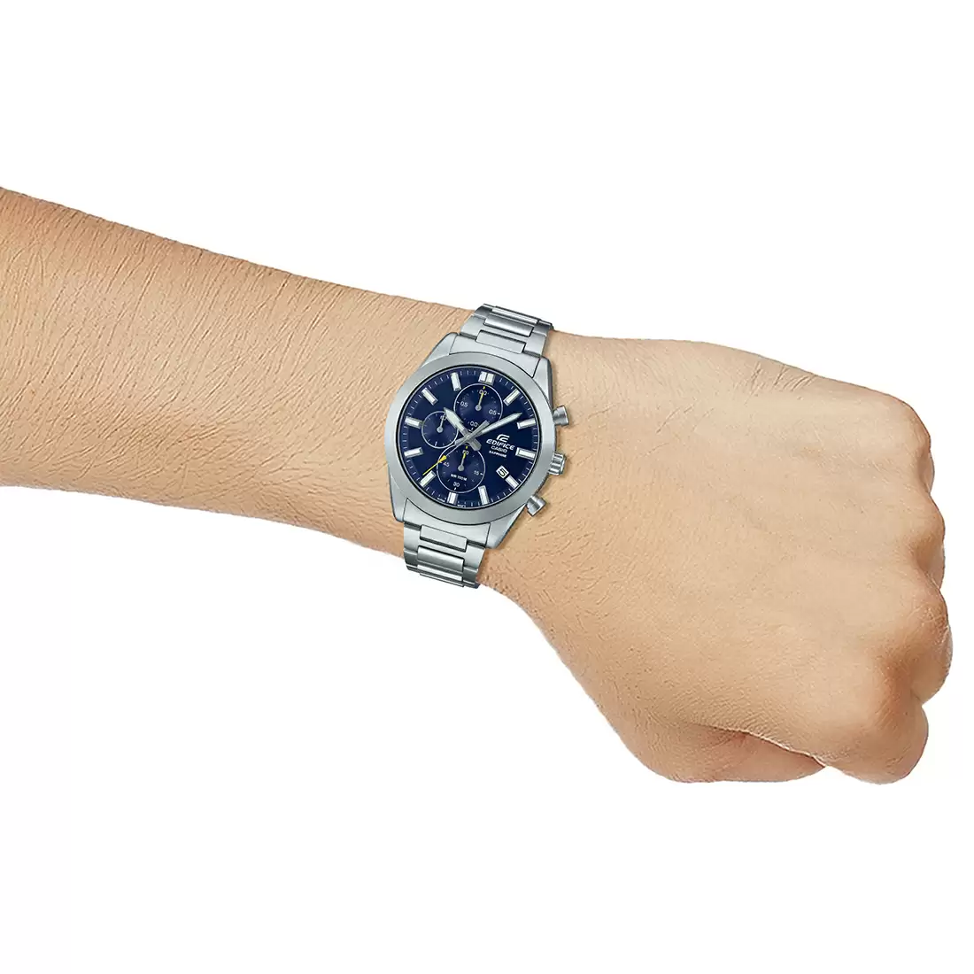 CASIO Men EDifice EFB-710D-2AVUDF Blue Analog Dial Silver Stainless Steel Band ED581