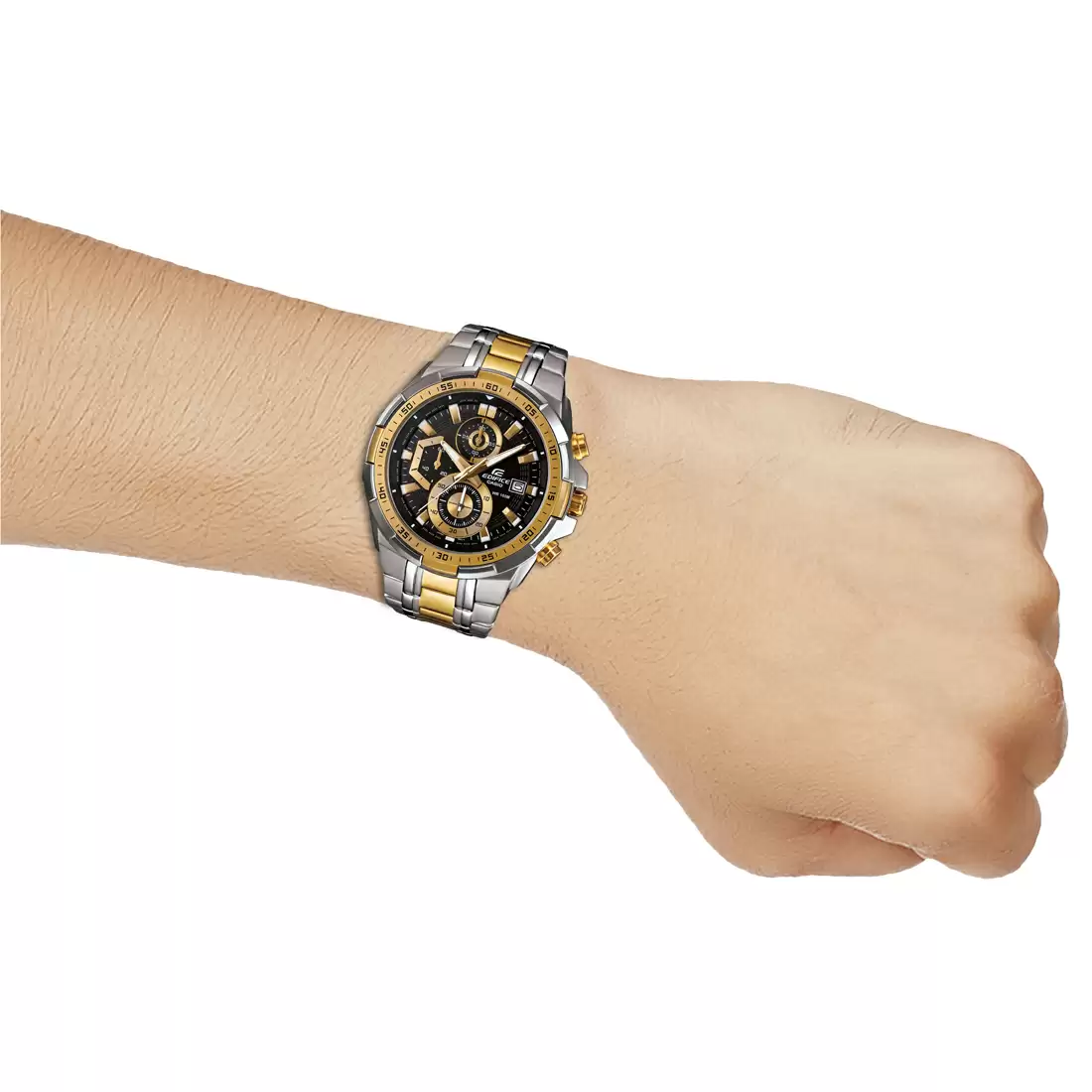 CASIO Men EDifice EFR-539SG-1AVUDF Analog Dial Dual Tone Stainless Steel Band EX188