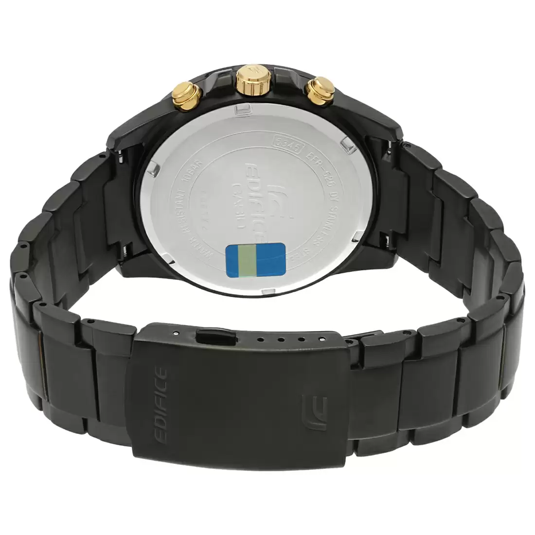 CASIO Men EDifice EFR-526BK-1A9VUDF Black Analog Dial Black Stainless Steel Band EX208