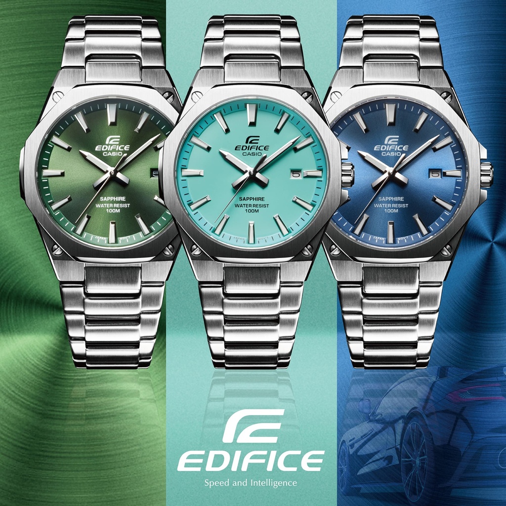 CASIO Men EDifice EFR-S108D-2AVUDF Blue Analog Dial Silver Stainless Steel Band ED602