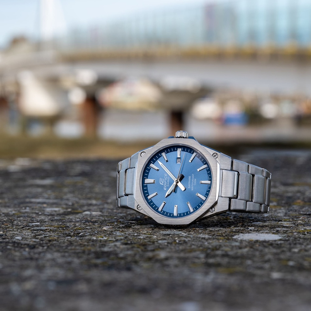 CASIO Men EDifice EFR-S108D-2AVUDF Blue Analog Dial Silver Stainless Steel Band ED602