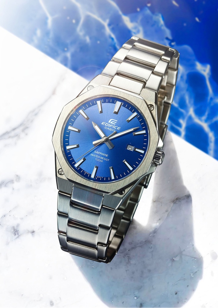CASIO Men EDifice EFR-S108D-2AVUDF Blue Analog Dial Silver Stainless Steel Band ED602