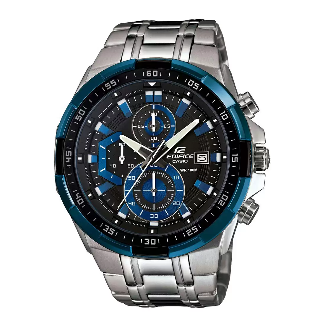 CASIO Men EDifice EFR-539D-1A2VUDF Black Analog Dial Silver Stainless Steel Band EX190