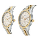 TIMEX Unisex Silver Round Dial Analog Pair Watch - TW0PRE001