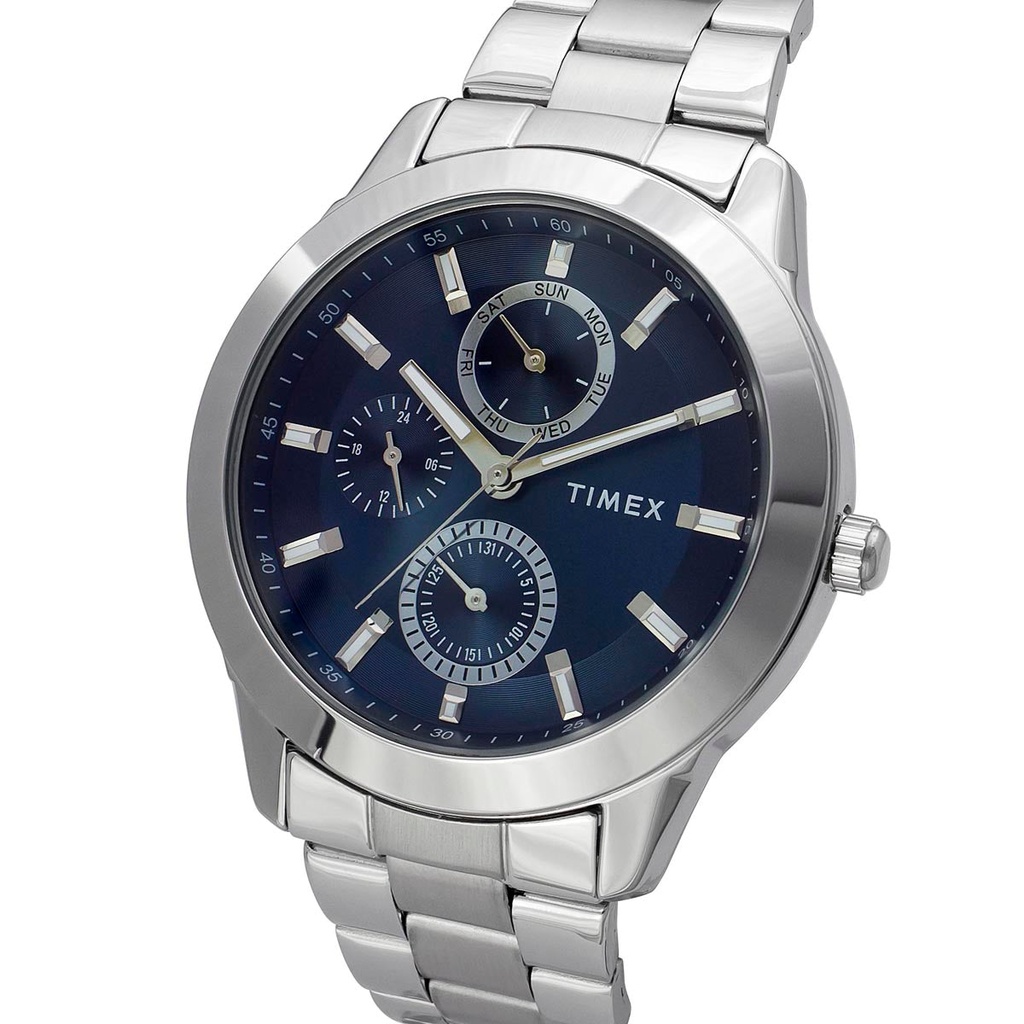 Timex Fashion Men's Blue Dial Round Case Multifunction Function Watch -TWEG18507