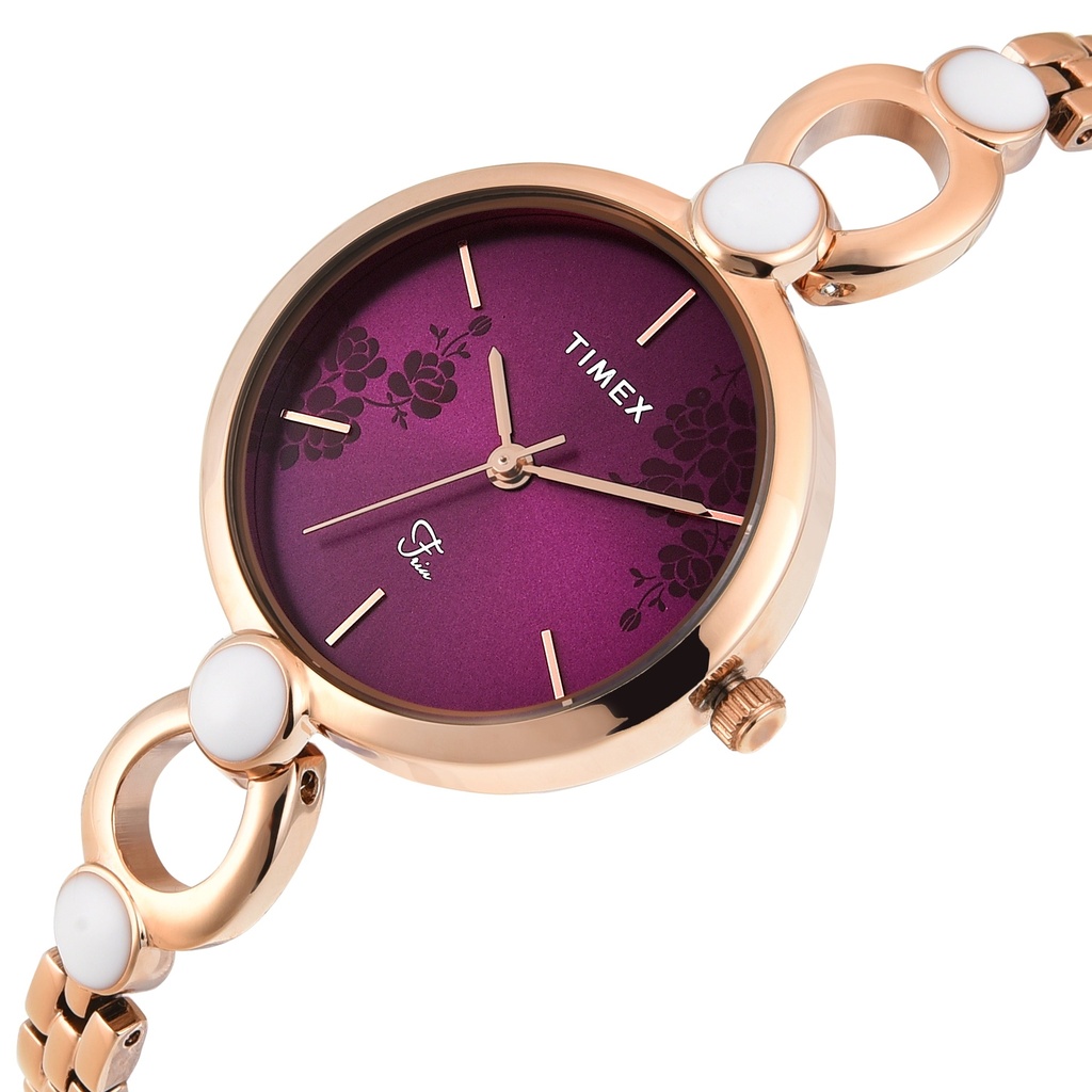 TIMEX Women Magenta Round Dial Analog Watch - TWEL18110
