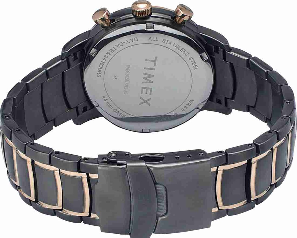 Timex E Class Men's Gunmetal Dial Round Case Multifunction Function Watch -TWEG20201