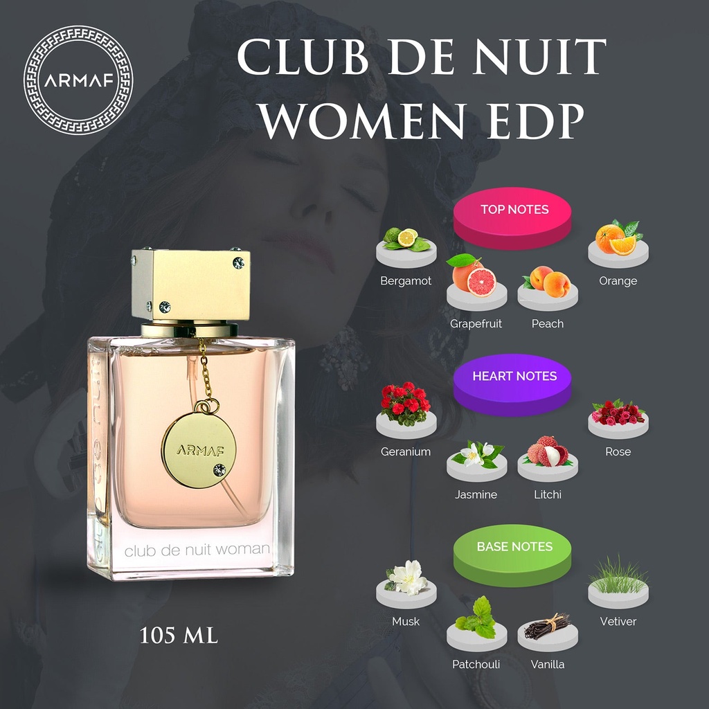 Armaf Club De Nuit EDP for Women 105ML - Captivating, Sensuous, and Stylish Fragrance