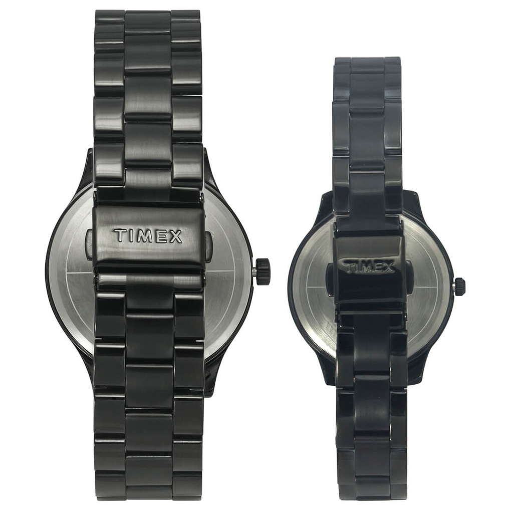 Timex Empera Pairs Blue Dial Round Case Day Date/3 Hands Function Watch -TW00PR275