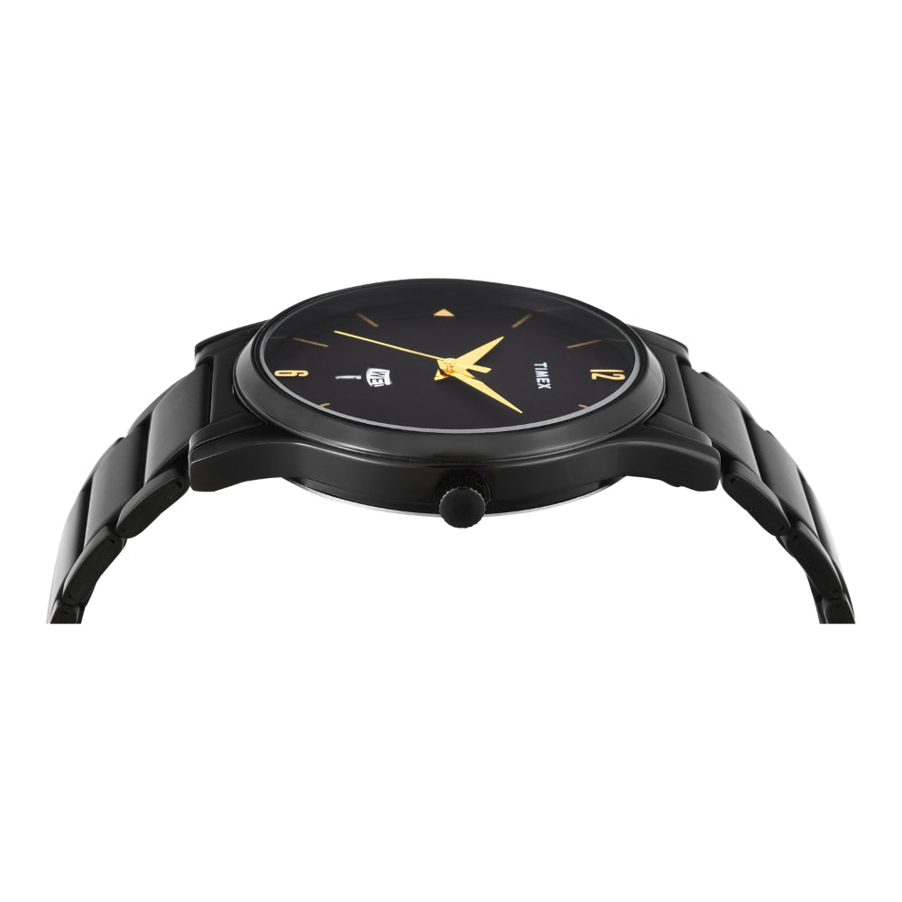 Timex Men Black Round Analog Dial Watch- TW000R459
