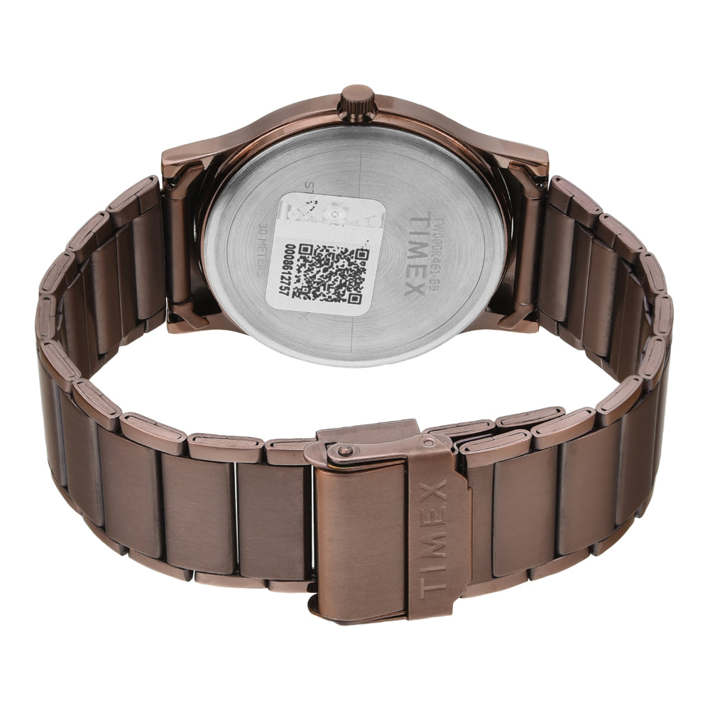 Timex Men Brown Round Analog Dial Watch- TW000R461