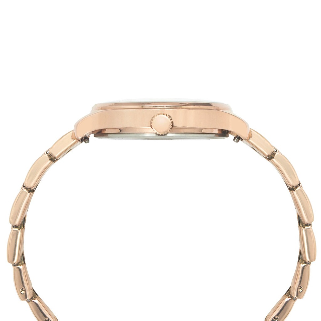 Timex Fashion Women's Rose Gold Dial Round Case Multifunction Function Watch -TWEL14803