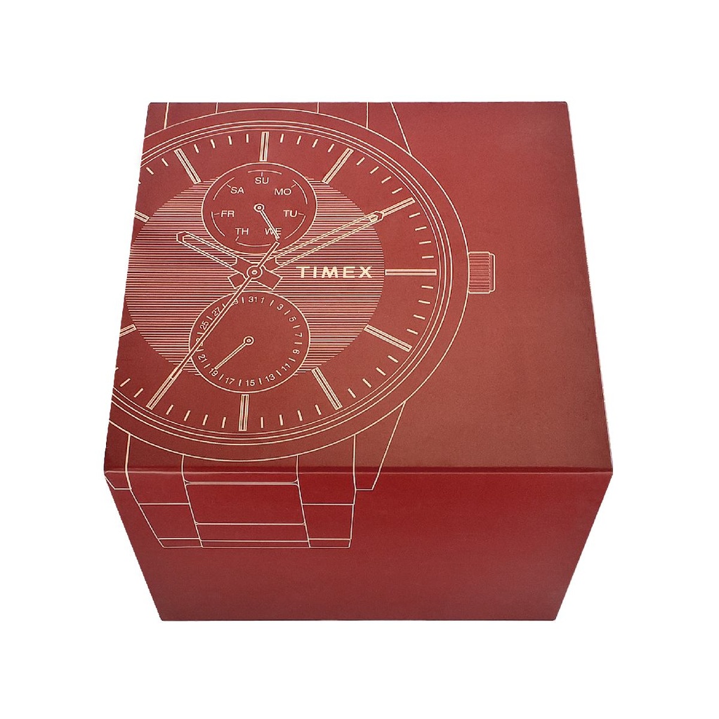 Timex Fashion Women's Rose Gold Dial Round Case Multifunction Function Watch -TWEL14803