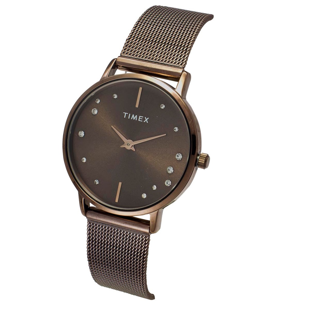 TIMEX Women Brown Round Dial Analog Watch - TWEL15619