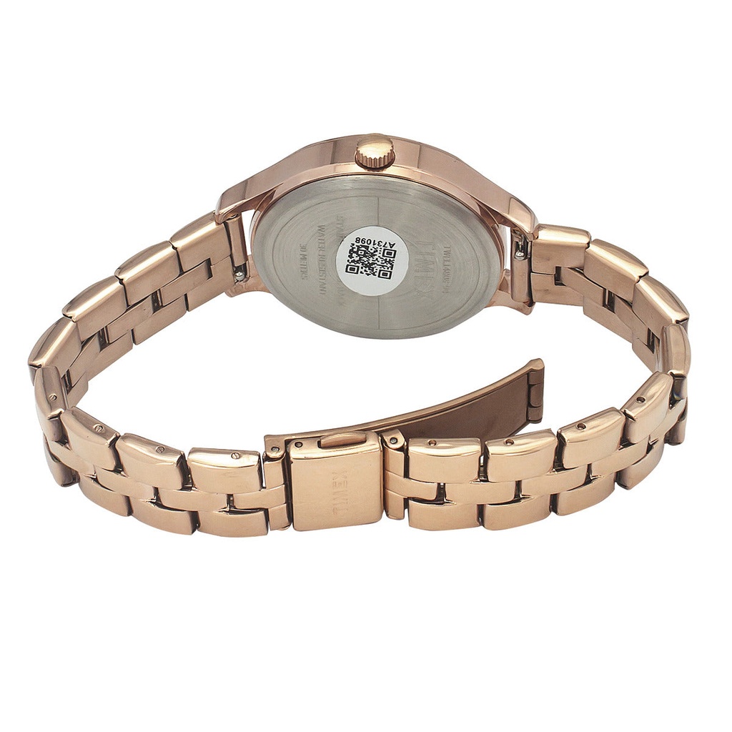 Timex Fashion Women's Rose Gold Dial Round Case Multifunction Function Watch -TWEL14814