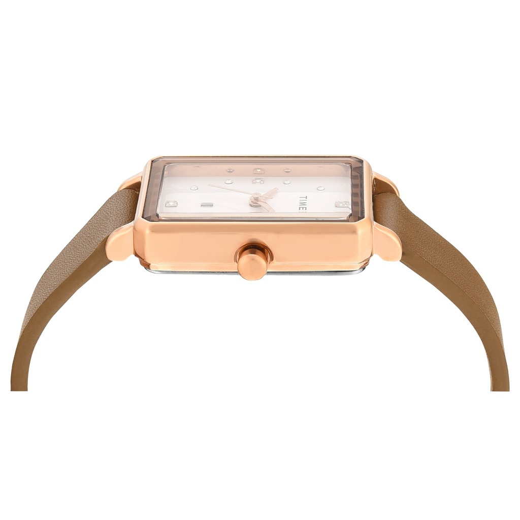 TIMEX Women White Rectangle Dial Analog Watch - TWEL20800