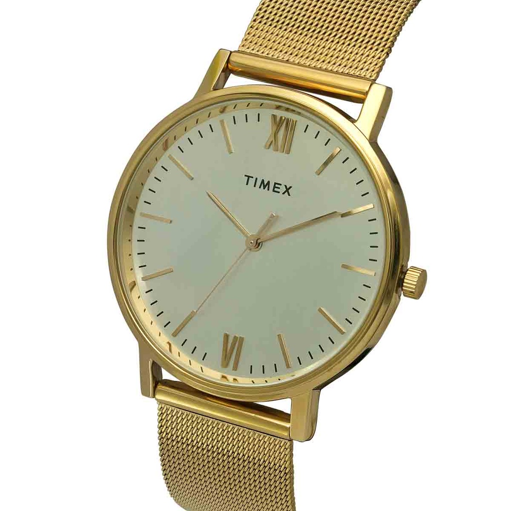 Timex Fashion Men's Silver Dial Round Case 3 Hands Function Watch -TW0TG8011