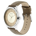 Titan Men's Urban Edge Lustrous Gold Dial Leather Watch