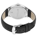 Titan Workwear Quartz Analog Black Dial Black Leather Strap Watch For Men