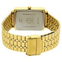 Titan Quartz Analog with Date Champagne Dial Golden Stainless Steel Strap Rectangular Shaped Watch For Men