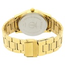 Titan Analog with Day and Date Quartz Champagne Dial Metal Round Stainless Steel Strap watch for Men