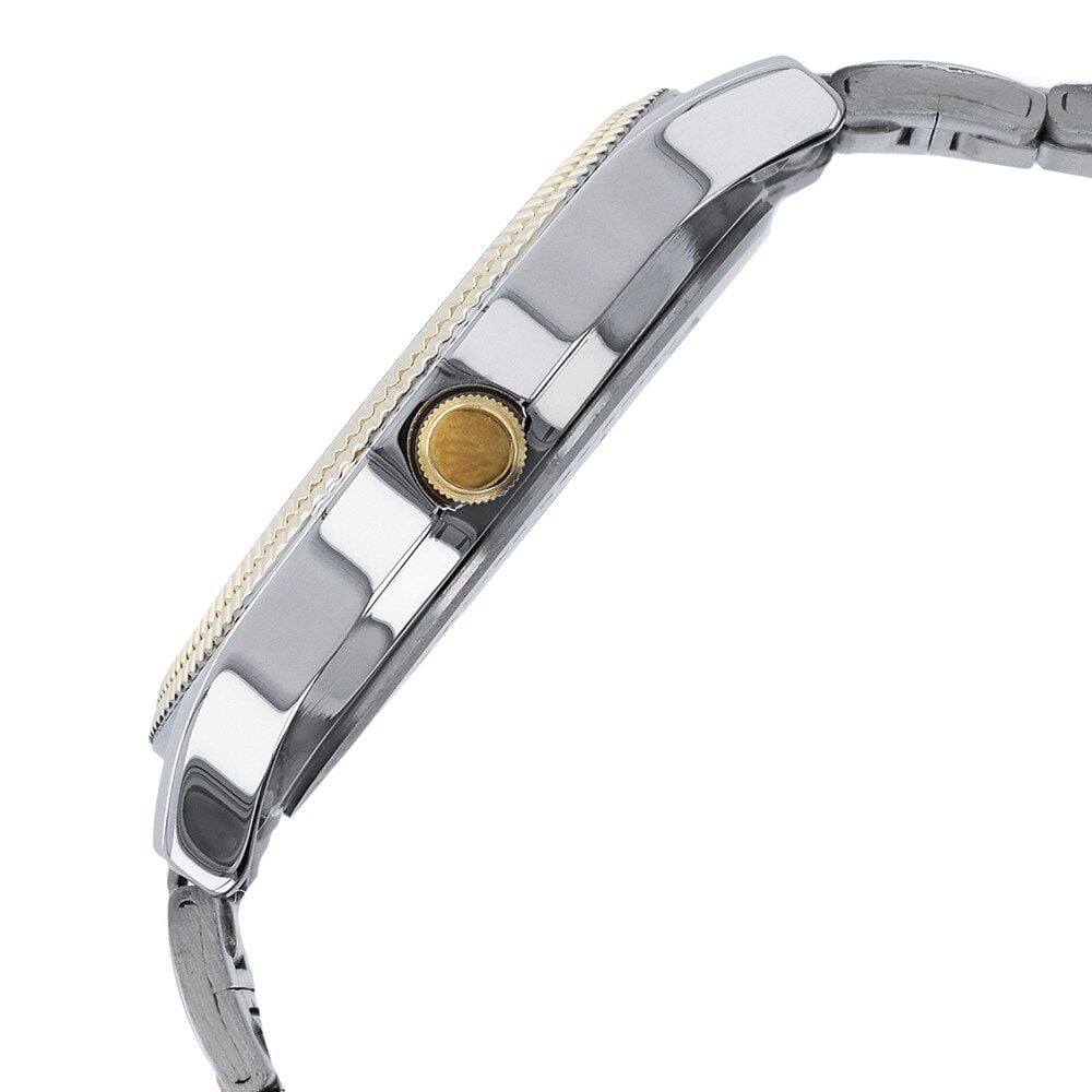 Titan Quartz Analog with Day and Date Silver Dial Two Toned Stainless Steel Strap Watch For Men