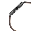 Titan Men's Minimalist Zen Watch Black: Sleek Leather Strap with Contrast Hands