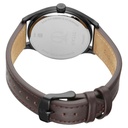 Titan Men's Minimalist Zen Watch Black: Sleek Leather Strap with Contrast Hands