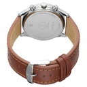 Titan Men's Metropolitan Charm: Men's Multifunctional White Watch with Leather Strap