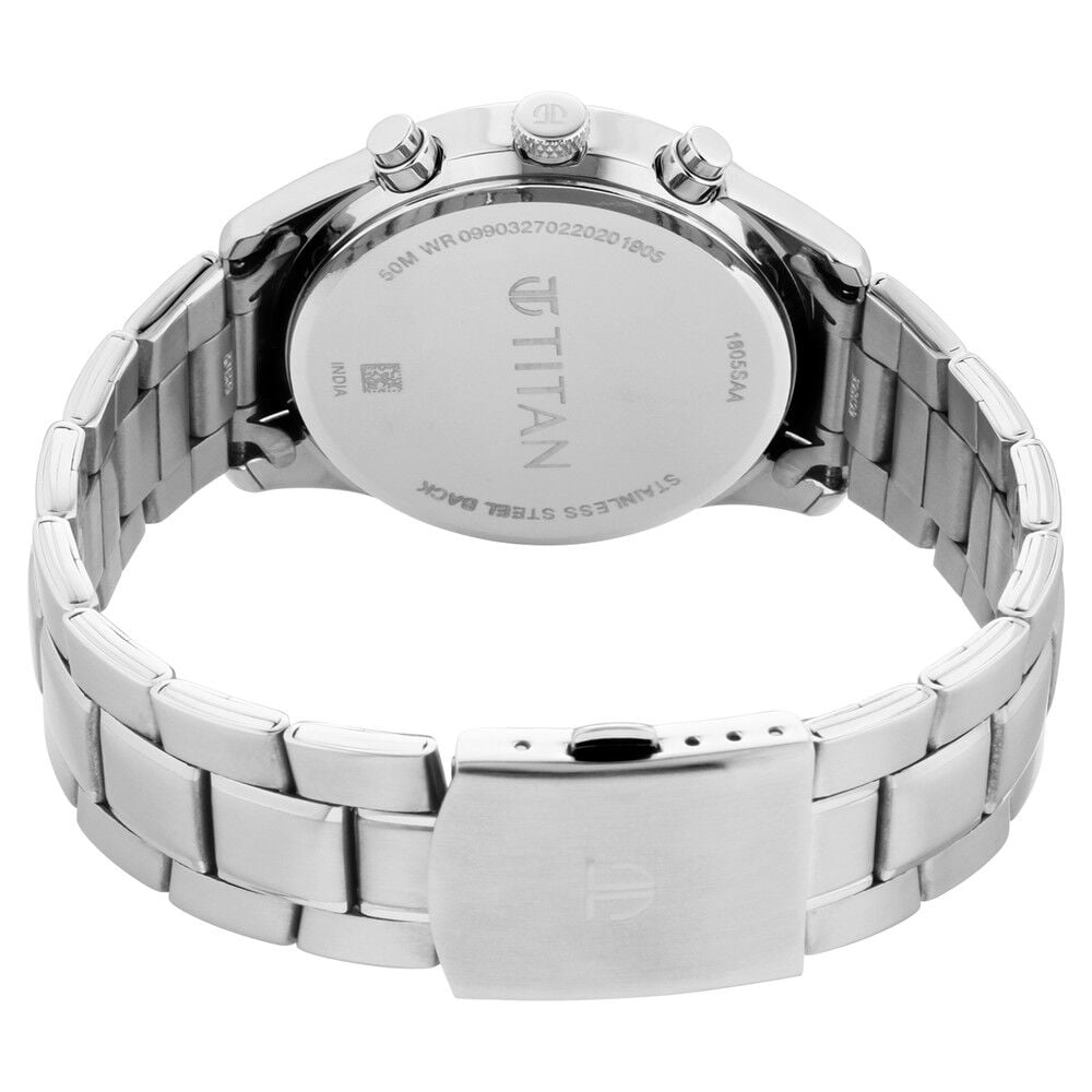 Titan Men's Metropolitan Charm: Men's Multifunctional Blue Watch with Metallic Accents